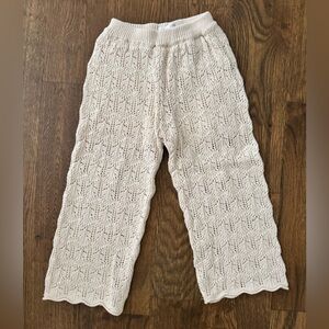 Zara Crochet Pants with Scalloped Hem